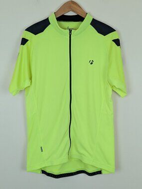 Bontrager Yellow & Black Full Zip Short Sleeve Cycling Jersey